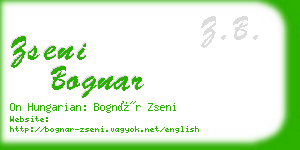zseni bognar business card